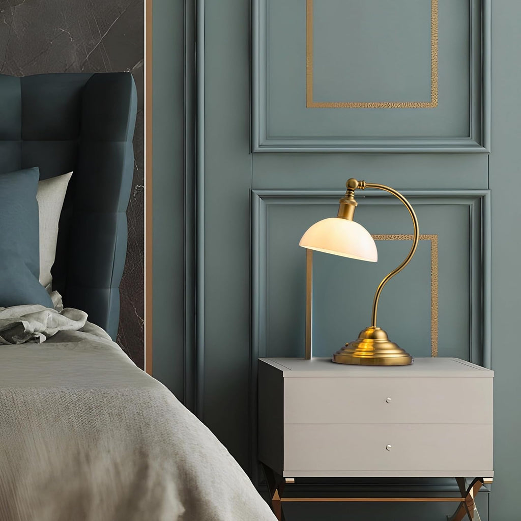Cordless LED Table Lamp Antique Brass Rechargeable