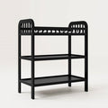 Black Wood Baby Changing Table with Safety Rail and Pad | Lorgina