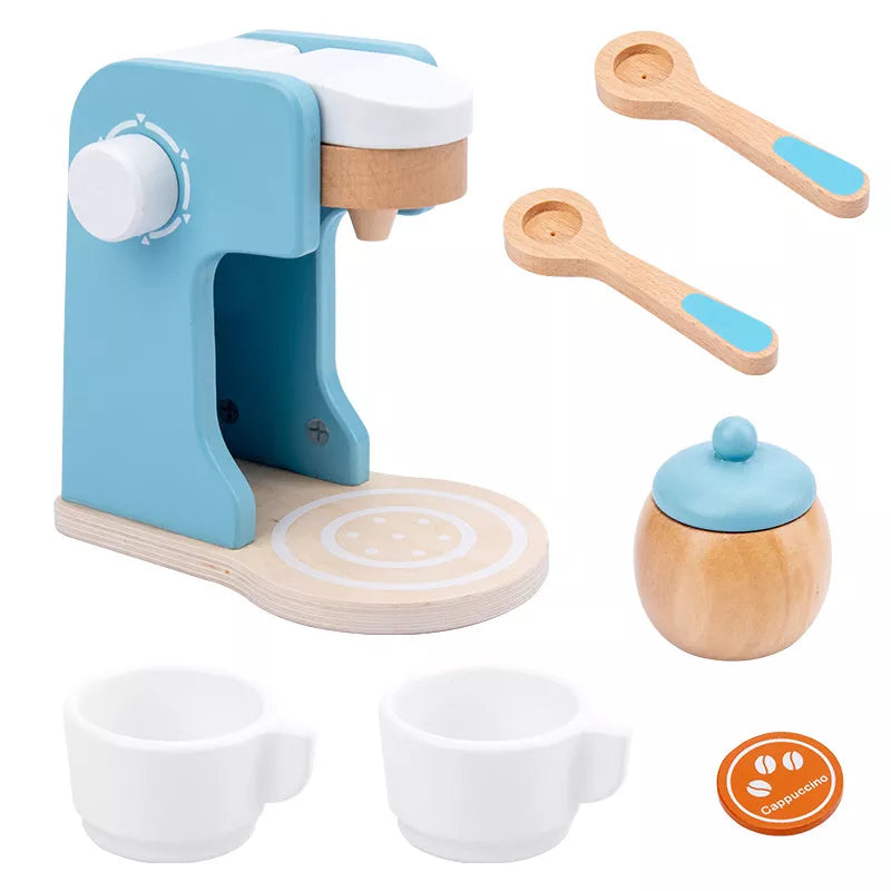 Kids Wooden Play Kitchen Utensils Set - Pretend Cooking Toys