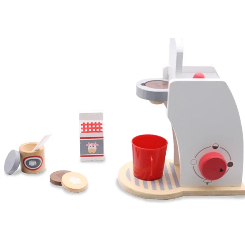 Kids Wooden Play Kitchen Utensils Set - Pretend Cooking Toys