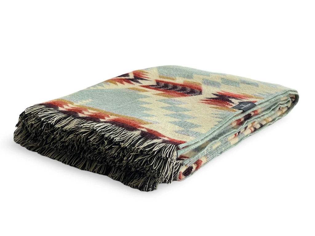 Secoya Handwoven Artisan Throw Blanket - Vibrant Mint