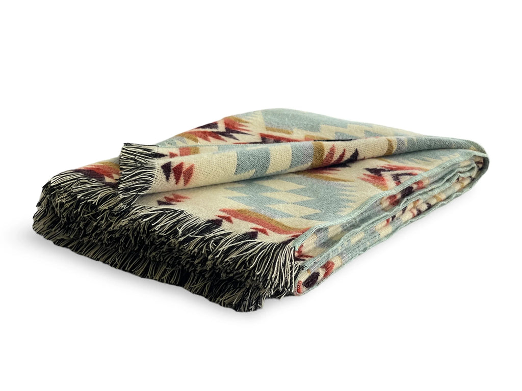 Secoya Handwoven Artisan Throw Blanket - Vibrant Mint