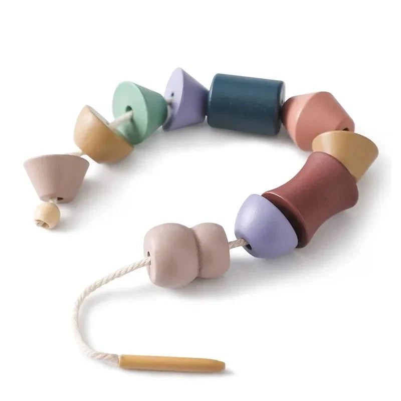 Montessori Wooden Balancing and Lacing Toys