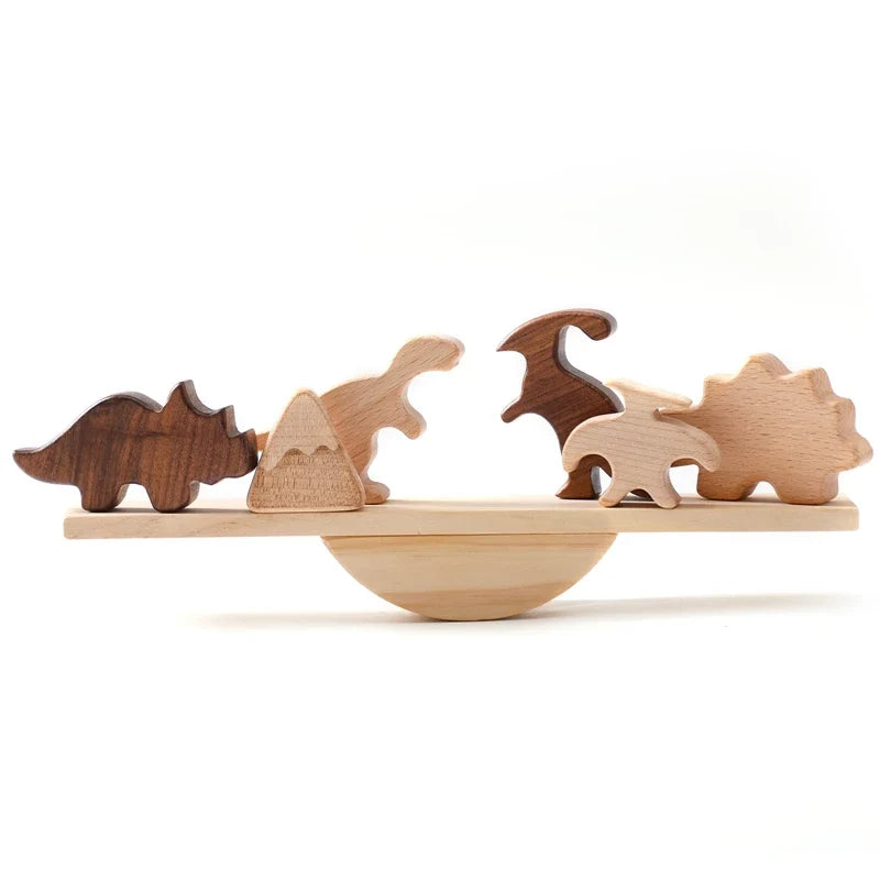 Montessori Wooden Balancing and Lacing Toys