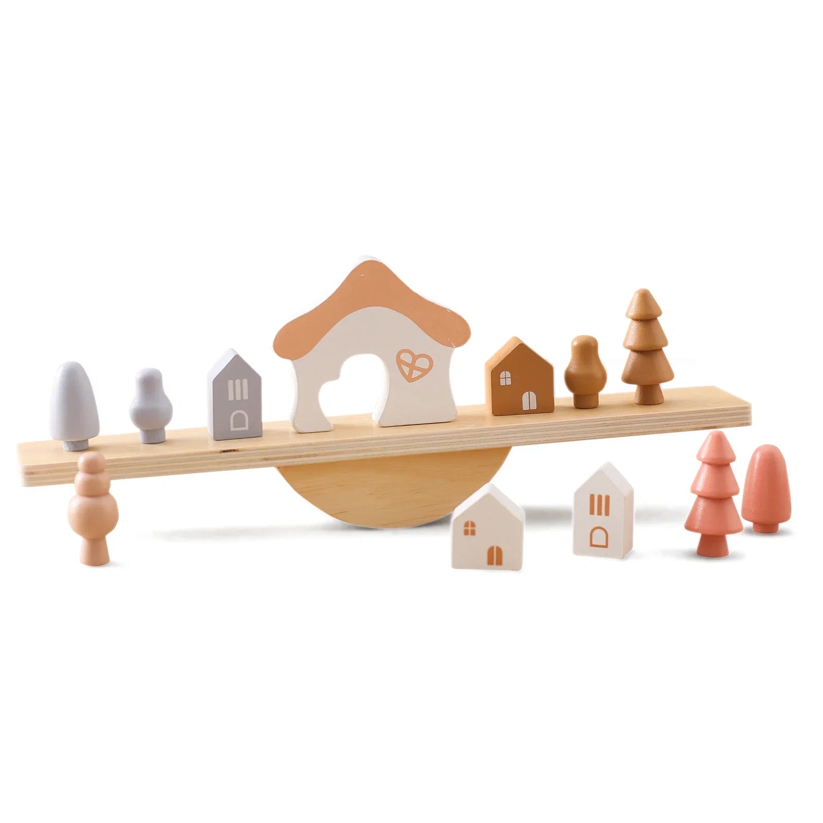 Montessori Wooden Balancing and Lacing Toys