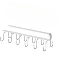 Household Kitchen Cabinet Bottom Shelf Hanging Hook, Non Perforated Cloth Rack, 6-Hook Organizing Rack, Spatula Hanging Rack