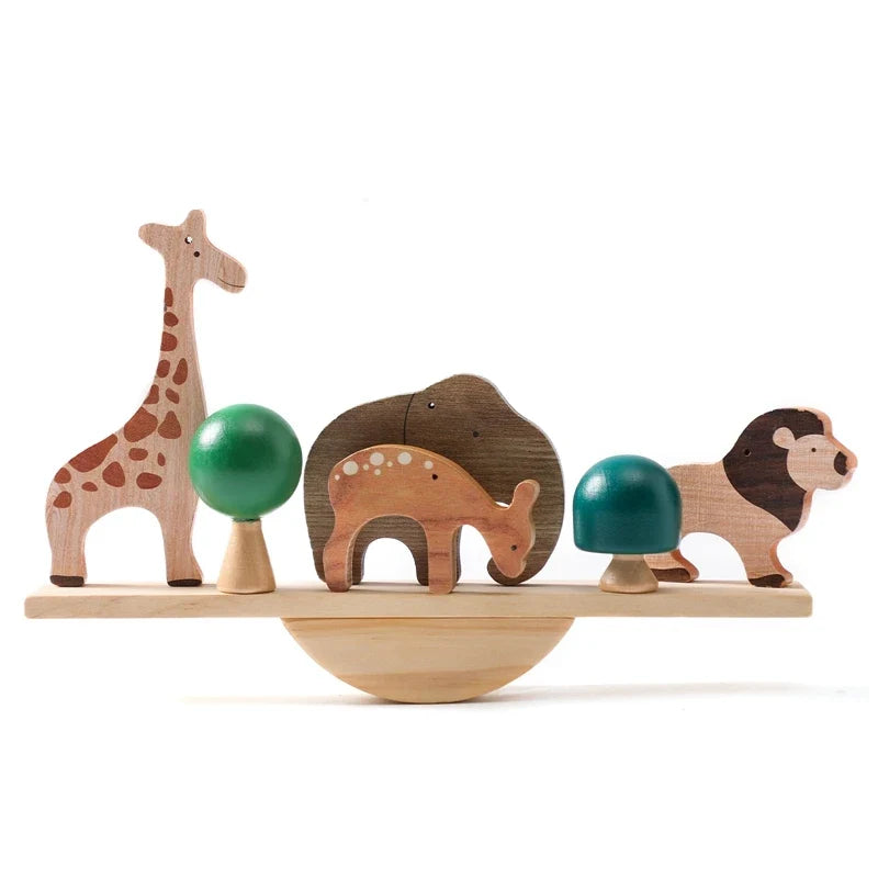 Montessori Wooden Balancing and Lacing Toys