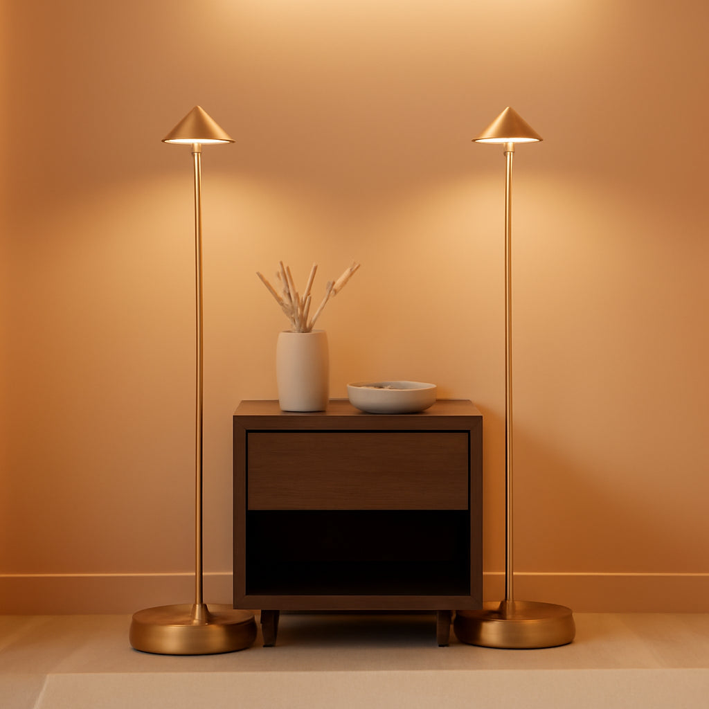 Bronze Cordless LED Table Lamp Rechargeable Dimmable