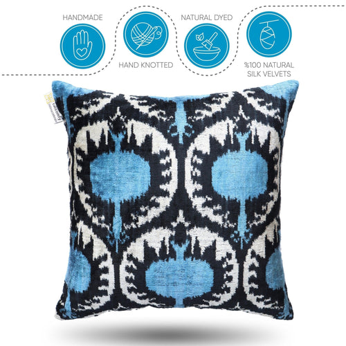 Canvello Luxury Handmade Silk Velvet Throw Pillow - 18x18