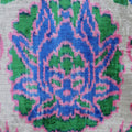 Canvello Floral Navy Pink Silk Velvet Throw Pillow - 18x18