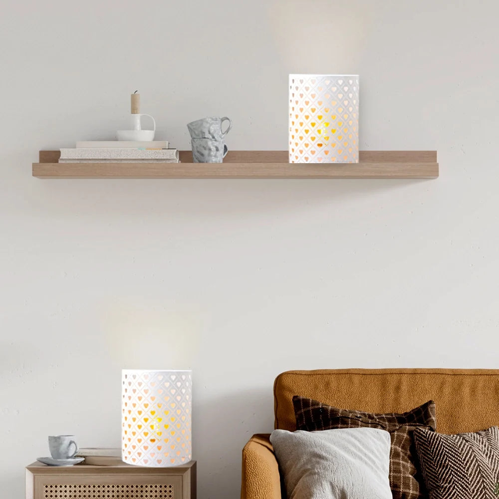 Set of 2 8''H Wall Sconce Lamp (Heart Shape white)
