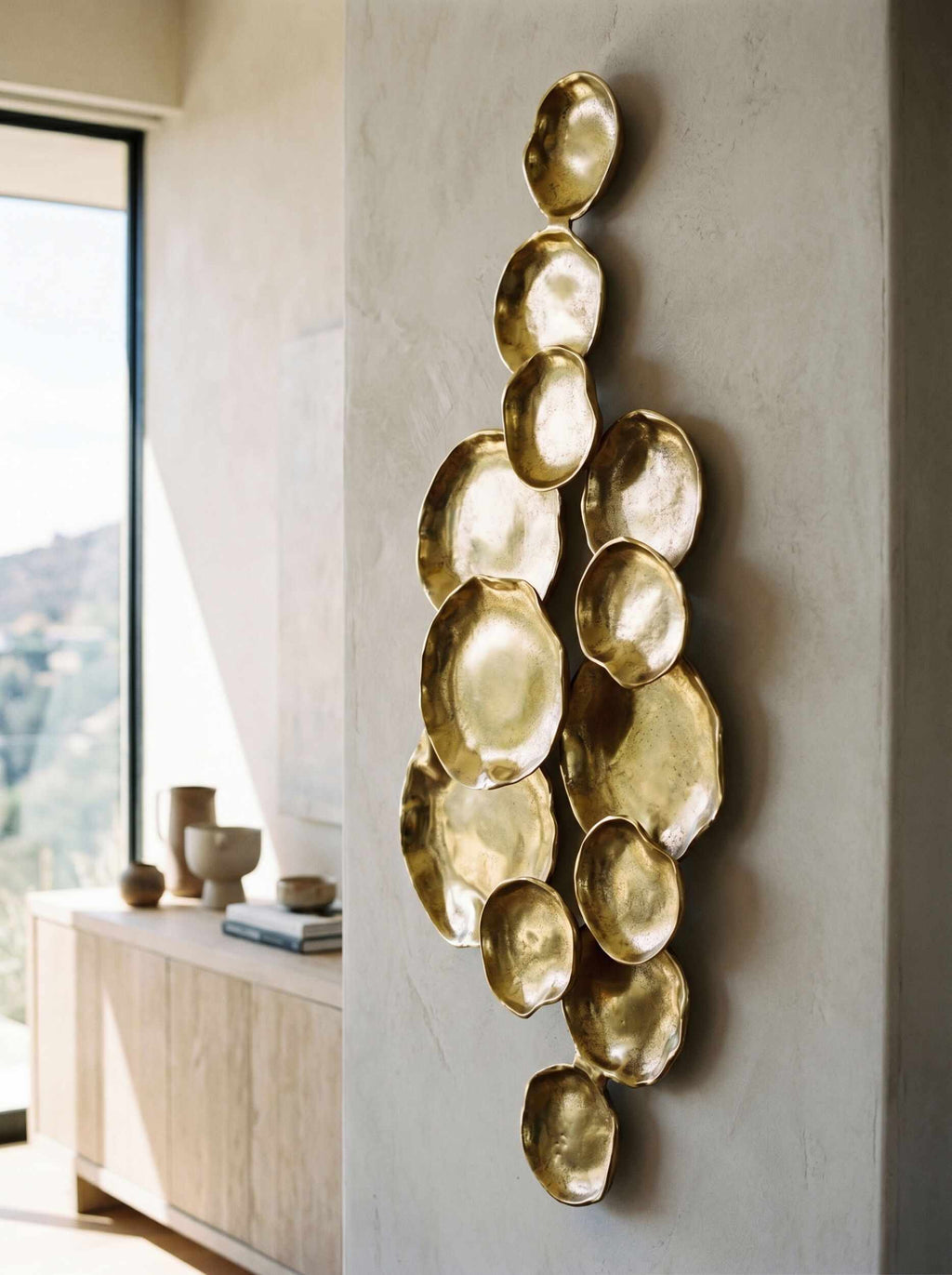 Termianak Metallic Gold Wall Decor | Contemporary 39" Accent