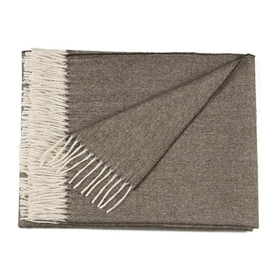 Herringbone Premium Baby Alpaca Artisan Throw Blanket
