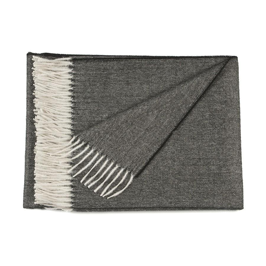 Herringbone Premium Baby Alpaca Artisan Throw Blanket