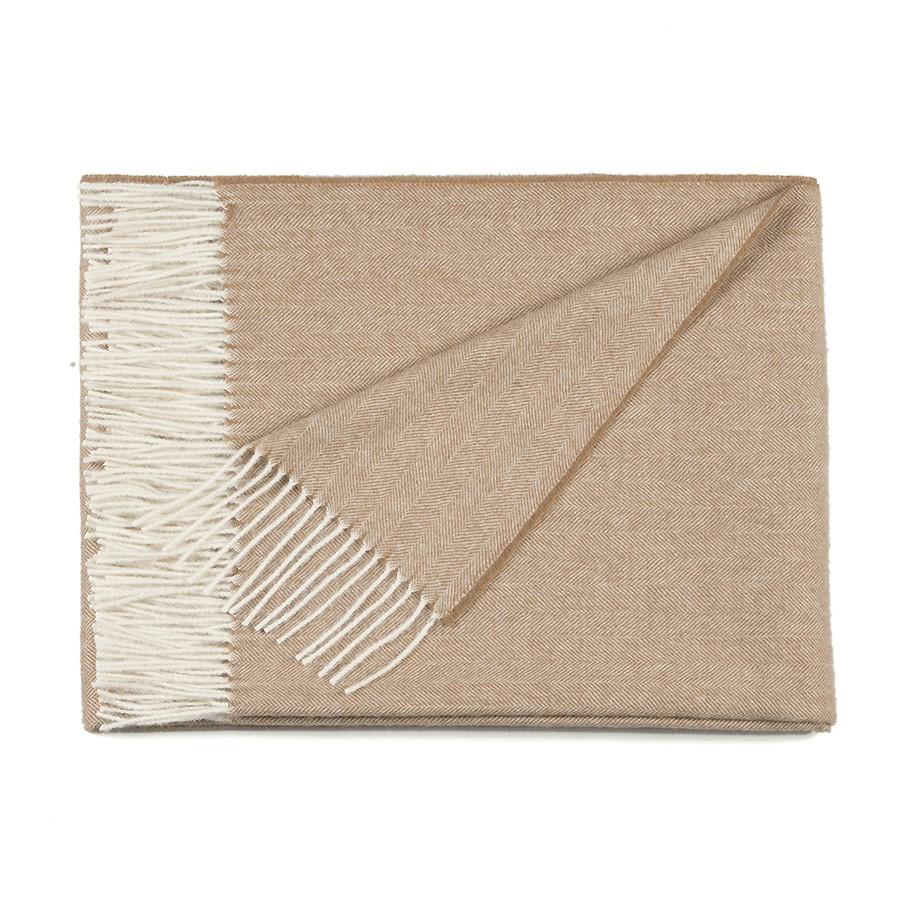 Herringbone Premium Baby Alpaca Artisan Throw Blanket