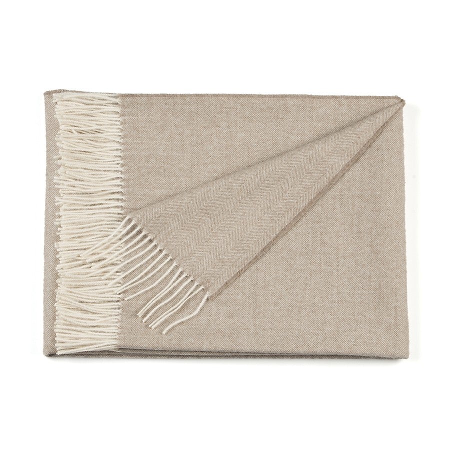Herringbone Premium Baby Alpaca Artisan Throw Blanket