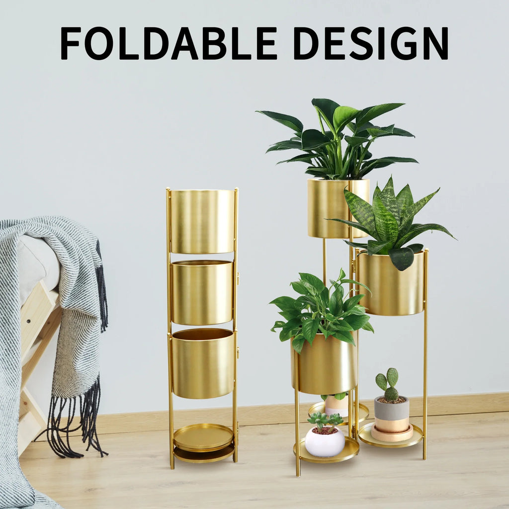 35.5'' High Metal Plant Stand 6 Tier 6 Potted Indoor Flower Pot Stand Holder