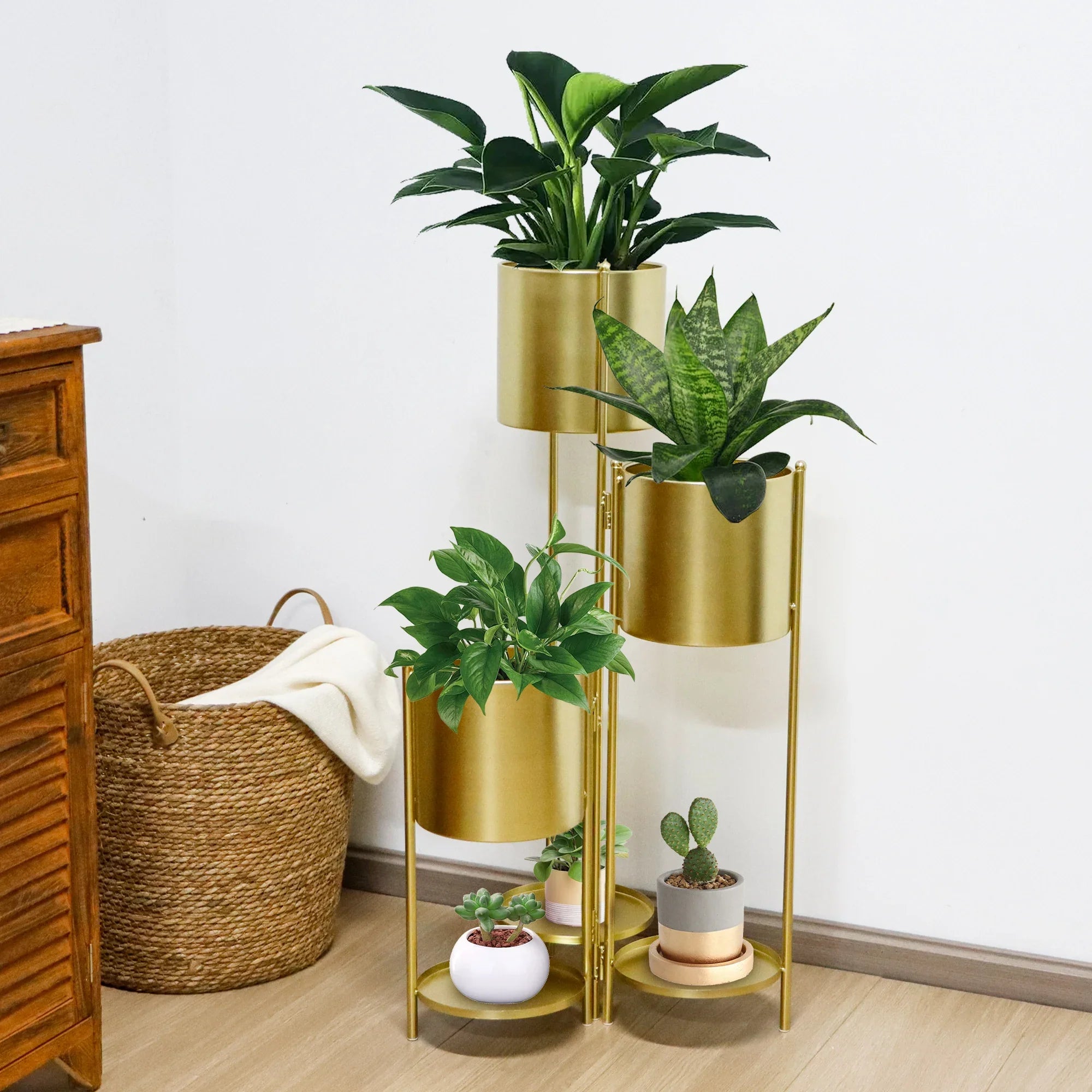 35.5'' High Metal Plant Stand 6 Tier 6 Potted Indoor Flower Pot Stand Holder